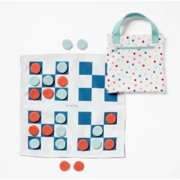 Target Checkerboard Tic-Tac-Toe Kids' Interactive Play 2-in-1 Board Game Set - Picture 1 of 6